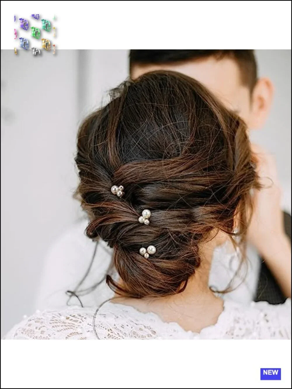 3pcs Pearl Hair Pins Floral Wedding Hair Clips Metal Faux Pearl